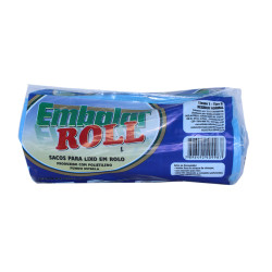 Saco para Embalar Lixo Roll Azul 30lts