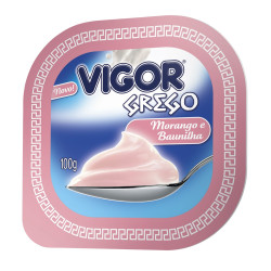 Iogurte Grego Vigor 100gr Morango Baunil