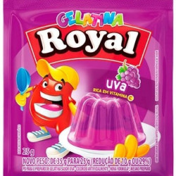 Gelatina em Po Royal 25gr Uva