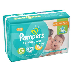 Fralda Pampers Confort Sec com 20un Tam 