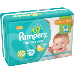 Fralda Pampers Confort Sec com 18un Tam 