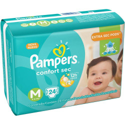 Fralda Pampers Confort Sec com 24un Tam 
