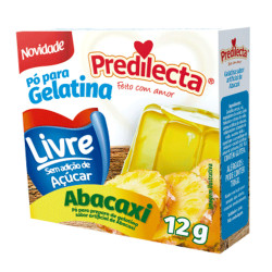 Gelatina Po Predilecta Zero 12gr Abacaxi