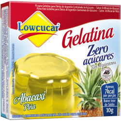 Gelatina em Po Lowcucar Zero 10gr Abacax