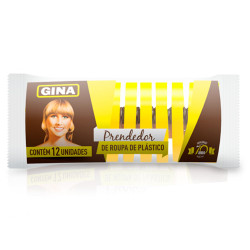Prendedor Plastico Gina com 12un
