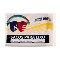 Saco para Lixo Ks 15lt