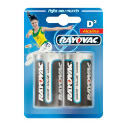 Pilha Rayovac Alcalina D com 2un Grande