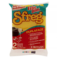 Esponj Sfreg Dupla Face Esfrebom com 2un