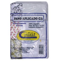 Pano Aplicado Cristal 68x48cm com 3un