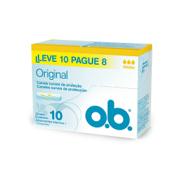 Absorvente O B Médio Leve 10un Pague 8un