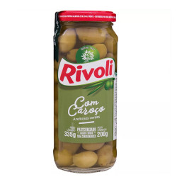 Azeitona Rivoli com Caroço Vd 200gr Verd