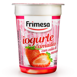 Iogurte Bicamadas Frimesa 165gr Morango