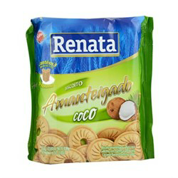 Biscoito Amanteigado Renata 330gr Coco
