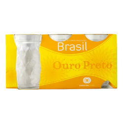 Conjunto Copos Wheatons com 6un. Ouro Pr