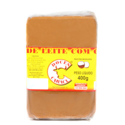 Doce de Leite Tablete Caracu 400gr Coco