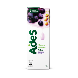 Alimento de Soja Ades 1Lt Uva