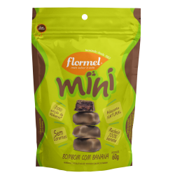 Mini Bombom Flormel Zero 56 Gr Banana