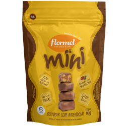 Mini Bombom Flormel Zero 60gr Amendoim