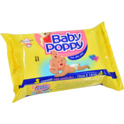 Toalha Umidecida Baby Poppy 100un