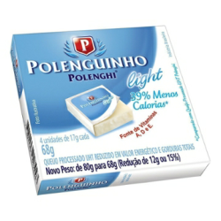 Queijo Polenguinho Light Com 4 Unidades 68Gr