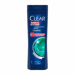 Shampoo Clear 400ml Men Limpeza Diária
