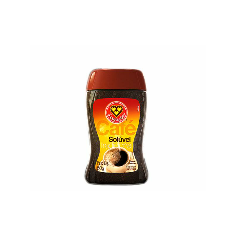 Café Solúvel 3Corações VD 50gr Tradicion