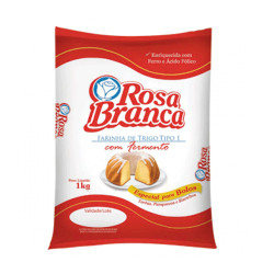 Farinha de Trigo Rosa Branca 1kg com Fer