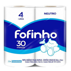 Papel Higiênico Fofinho Folha Simples 30