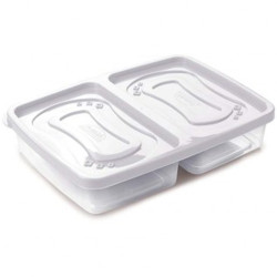 Pote Clic Retangular Plasútil com 2 Divi