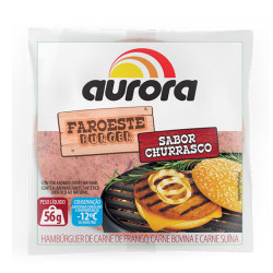 Hamburguer Aurora Faroeste 56gr Churrasc