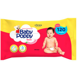 Toalha Umedecida Baby Poppy Com 120un