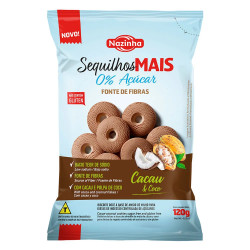 Sequilho Nazinha Zero 120gr Cacau e Coco
