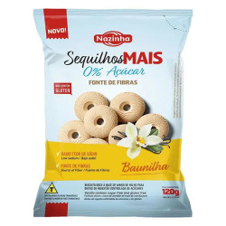 Sequilho Nazinha Zero 120gr Baunilha