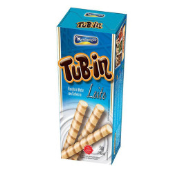 Wafer Recheado Tubin 48gr Leite