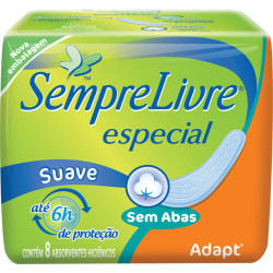 Absorvente  Sempre Livre Adapt sem Abas 