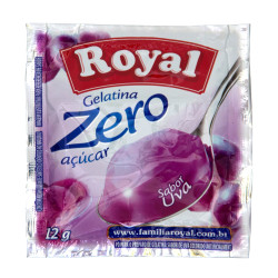 Gelatina em Po Royal Zero 12gr Uva