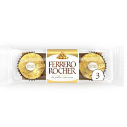 Bombom Ferrero Rocher com 3un 37,5gr