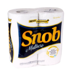 Toalha Papel Snob C/2un Branca Santher