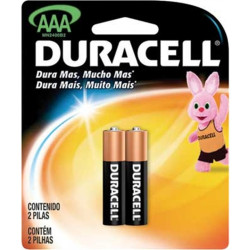 Pilha AAA Duracell 2un Palito