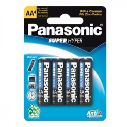 Pilha Panasonic Sup Hyper AA 4un Pequena