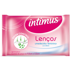 Lenco Umedecido Feminino Intimus com 16u