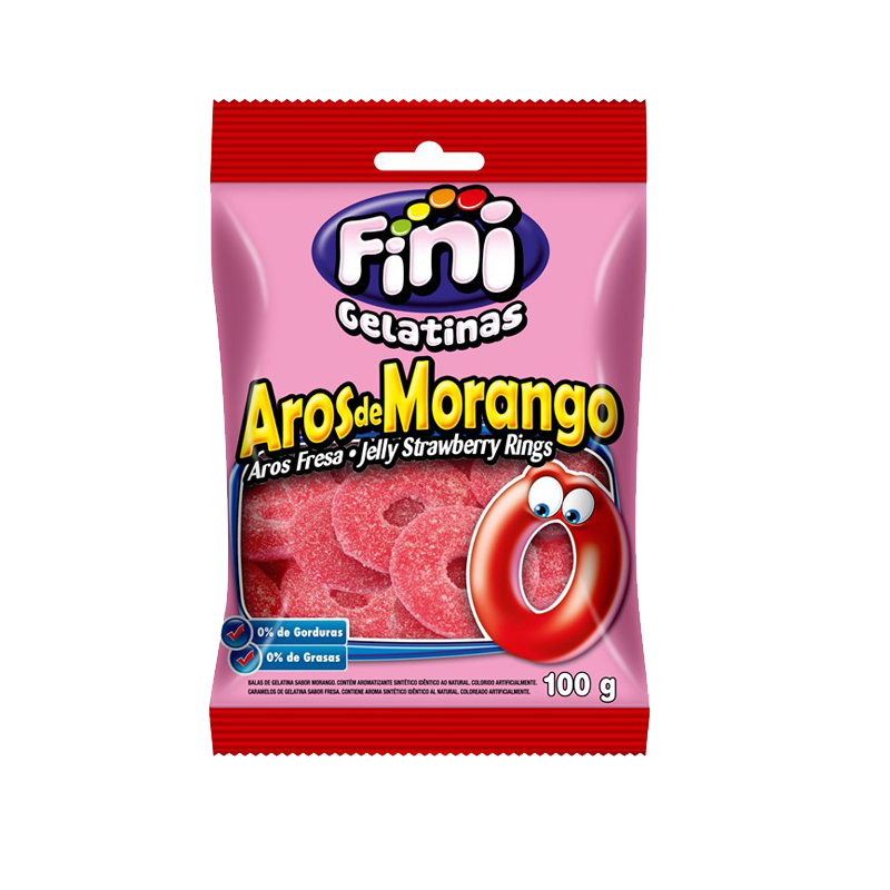 Gelatina Fini 100gr Aros De Morango