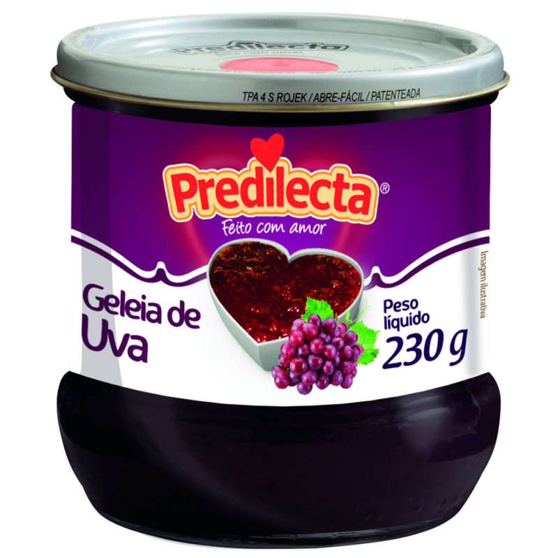 Geleia Predilecta 230gr Uva