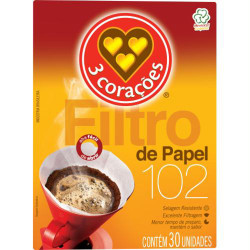 Filtro Papel 3 Coracoes 102 com 30un