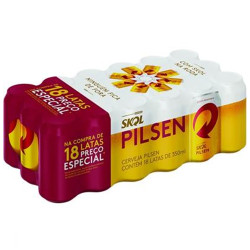 Cerveja Lata 350ml Skol Pilsen Pack com 