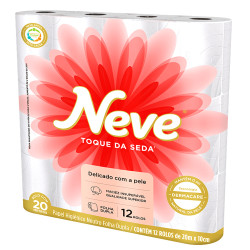 Papel Higiênico Neve Folha Dupla 20m com