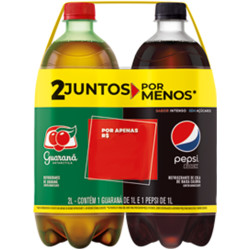Kit 2un Refrigerante 1L Guaraná Antarcti