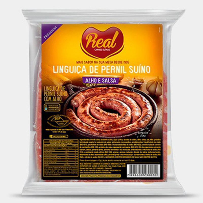 Linguiça Real Fina Pernil Pacote 500gr A