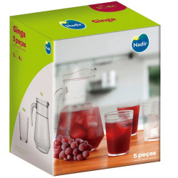 Conjunto Jarra Nadir Com 4 Copos Ginga