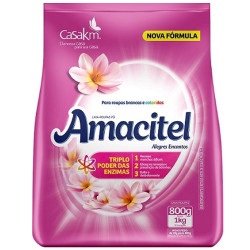 Lava Roupas em Pó Amacitel Sachê 800gr A